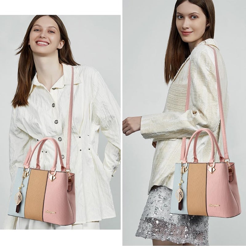 SiMYEER Purses and Handbags for Women Leather Tote Shoulder Bag Medium Satchel Purse Top Handle Bags for Ladies - Image 3